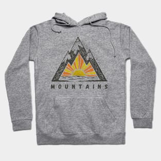 mountains sunset Hoodie